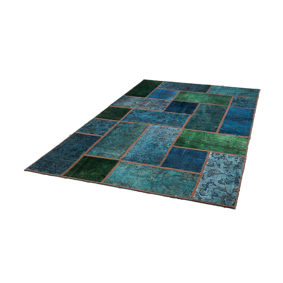 Alfombra de patchwork - 207 x 143 cm - multicolor