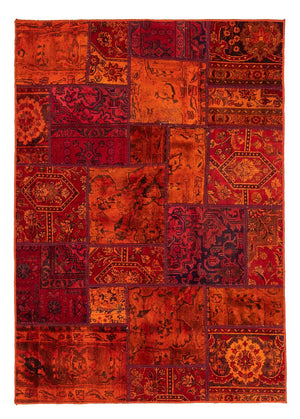 Alfombra de patchwork - 194 x 140 cm - multicolor