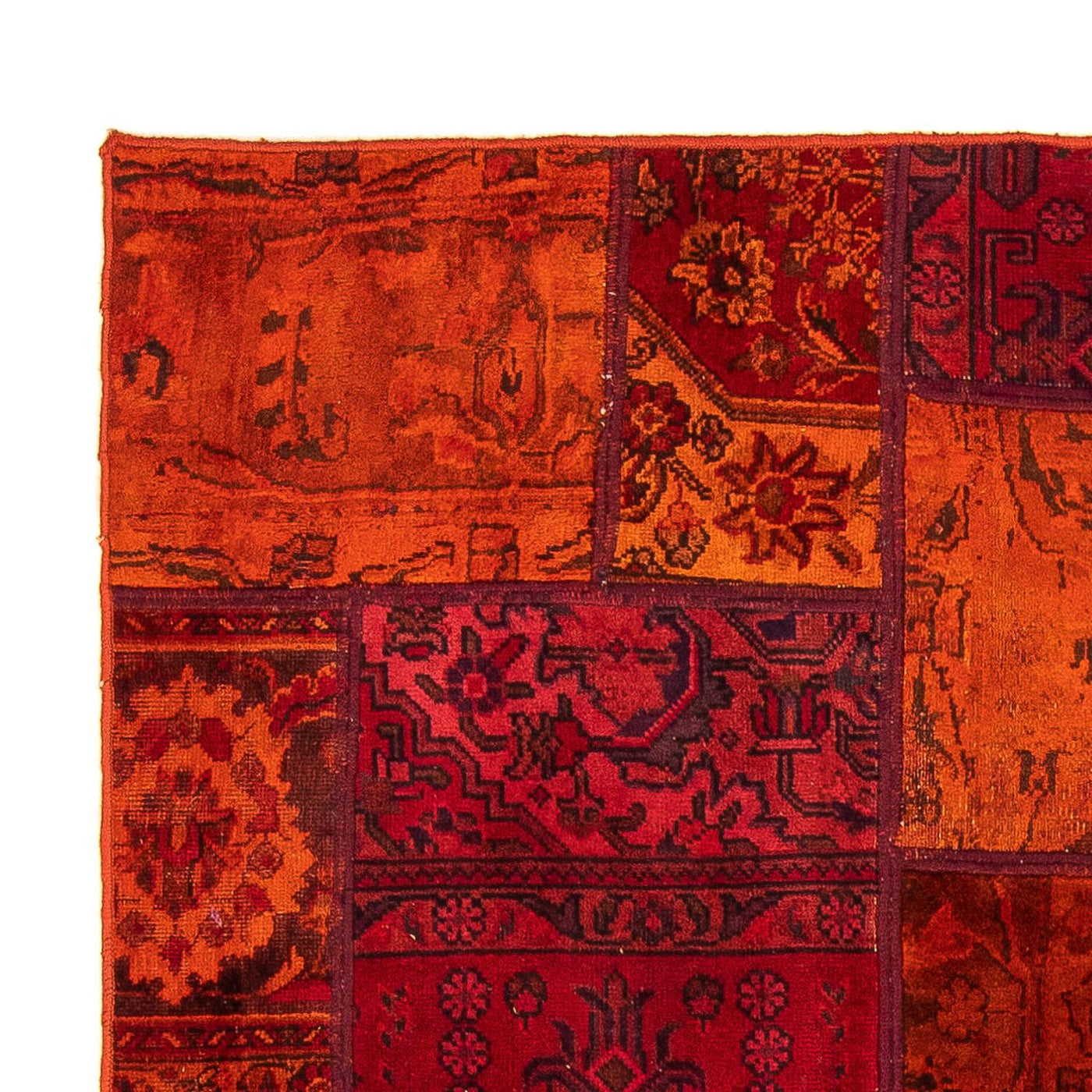 Alfombra de patchwork 194x140cm - Perserteppich Wollteppich