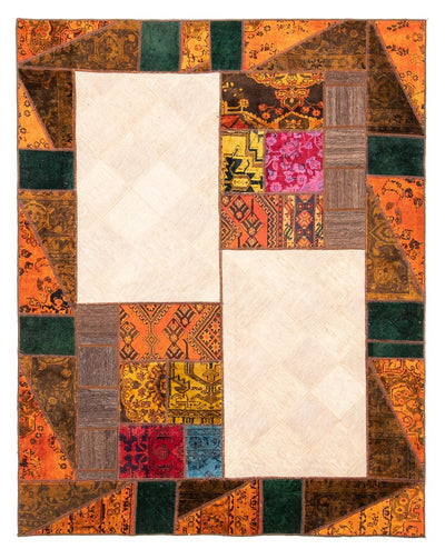 Alfombra de patchwork 194x249cm - Perserteppich Wollteppich