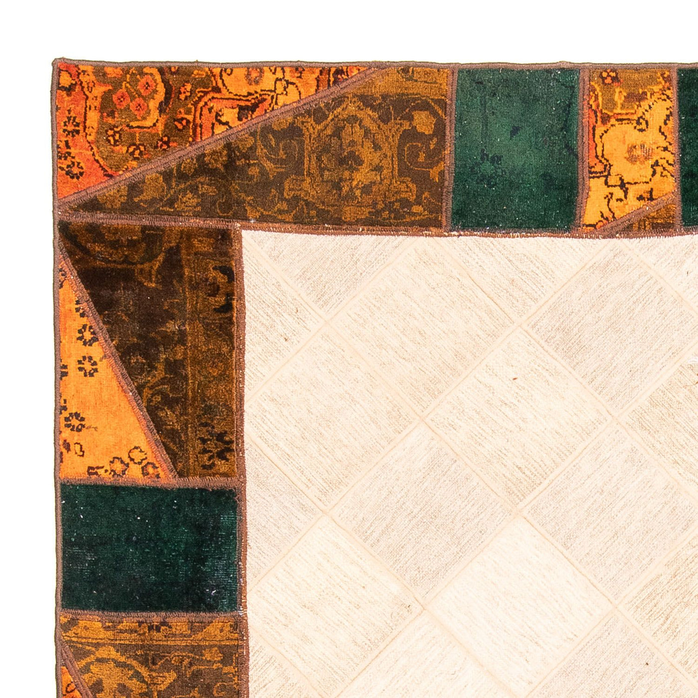 Alfombra de patchwork 249x194cm - Perserteppich Wollteppich