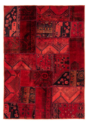 Alfombra de patchwork - 208 x 148 cm - multicolor