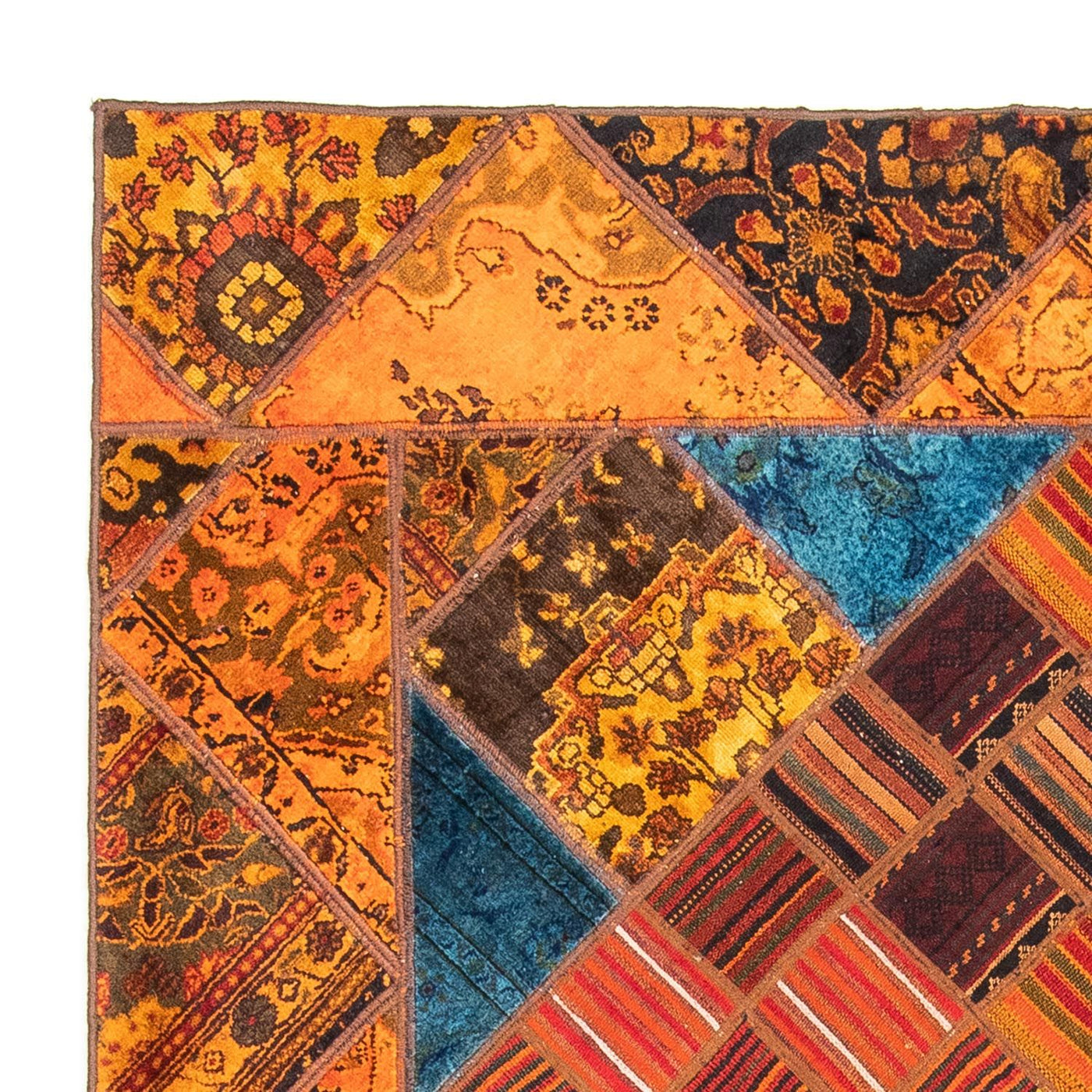 Alfombra de patchwork 234x176cm - Perserteppich Wollteppich