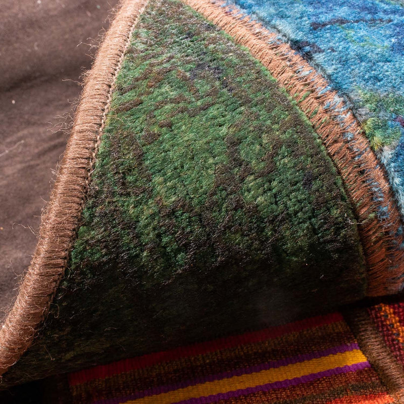 Alfombra de patchwork - 225 x 164 cm - multicolor