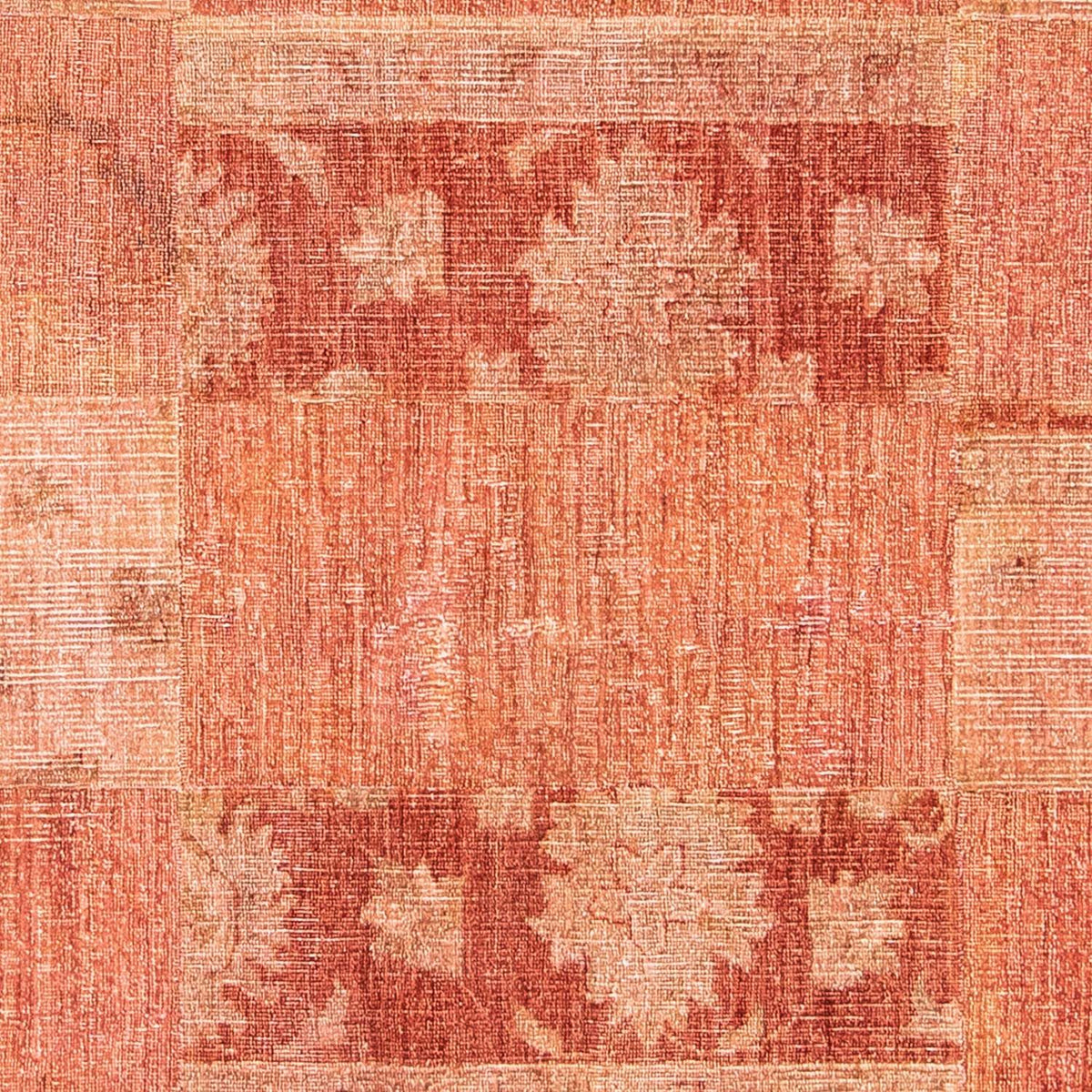 Alfombra de patchwork - 270 x 181 cm - rojo claro