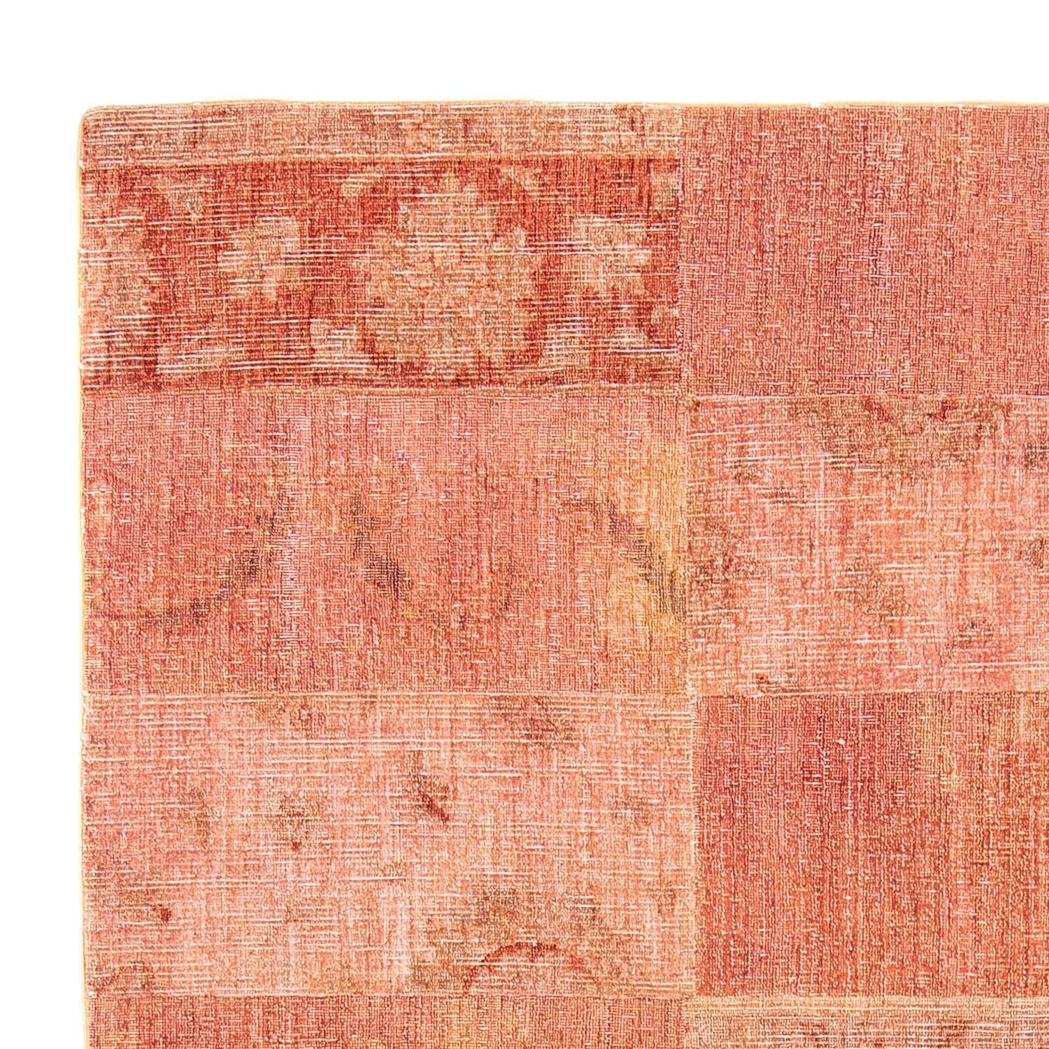 Alfombra de patchwork - 270 x 181 cm - rojo claro