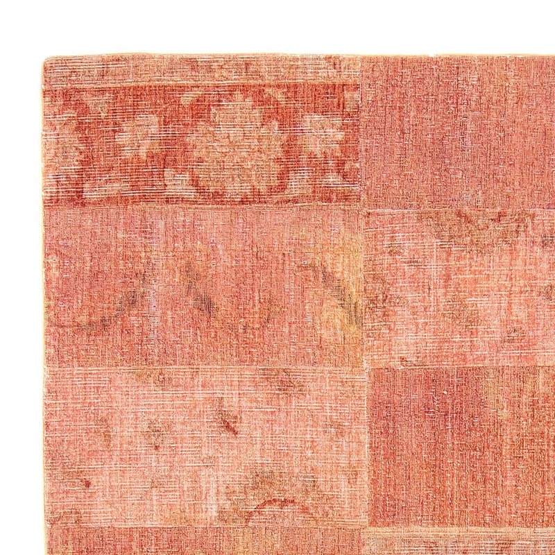 Alfombra de patchwork - 270 x 181 cm - rojo claro