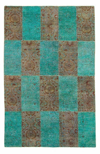 Alfombra de patchwork - 240 x 149 cm - multicolor