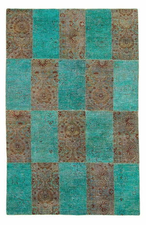 Alfombra de patchwork - 240 x 149 cm - multicolor