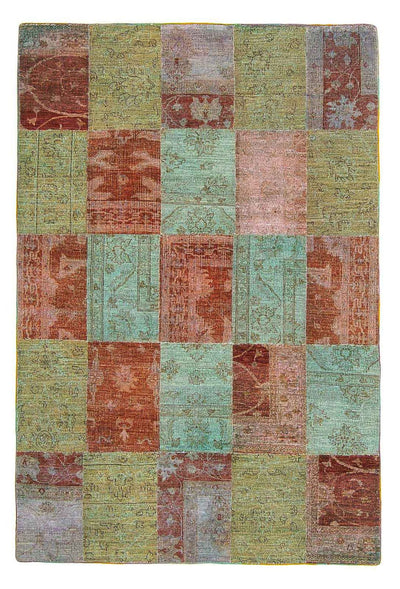 Alfombra de patchwork 150x223cm - Alfombra de lana