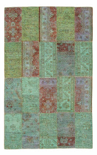 Alfombra de patchwork - 242 x 148 cm - multicolor