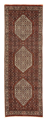 Alfombra de pasillo Alfombra persa - Bidjar - 273 x 87 cm - rojo oscuro