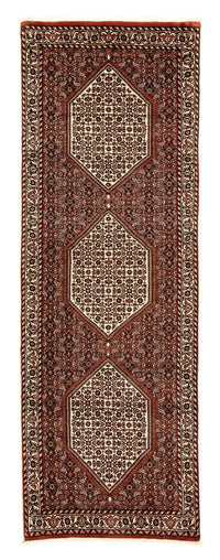 Alfombra de pasillo Alfombra persa - Bidjar - 273 x 87 cm - rojo oscuro