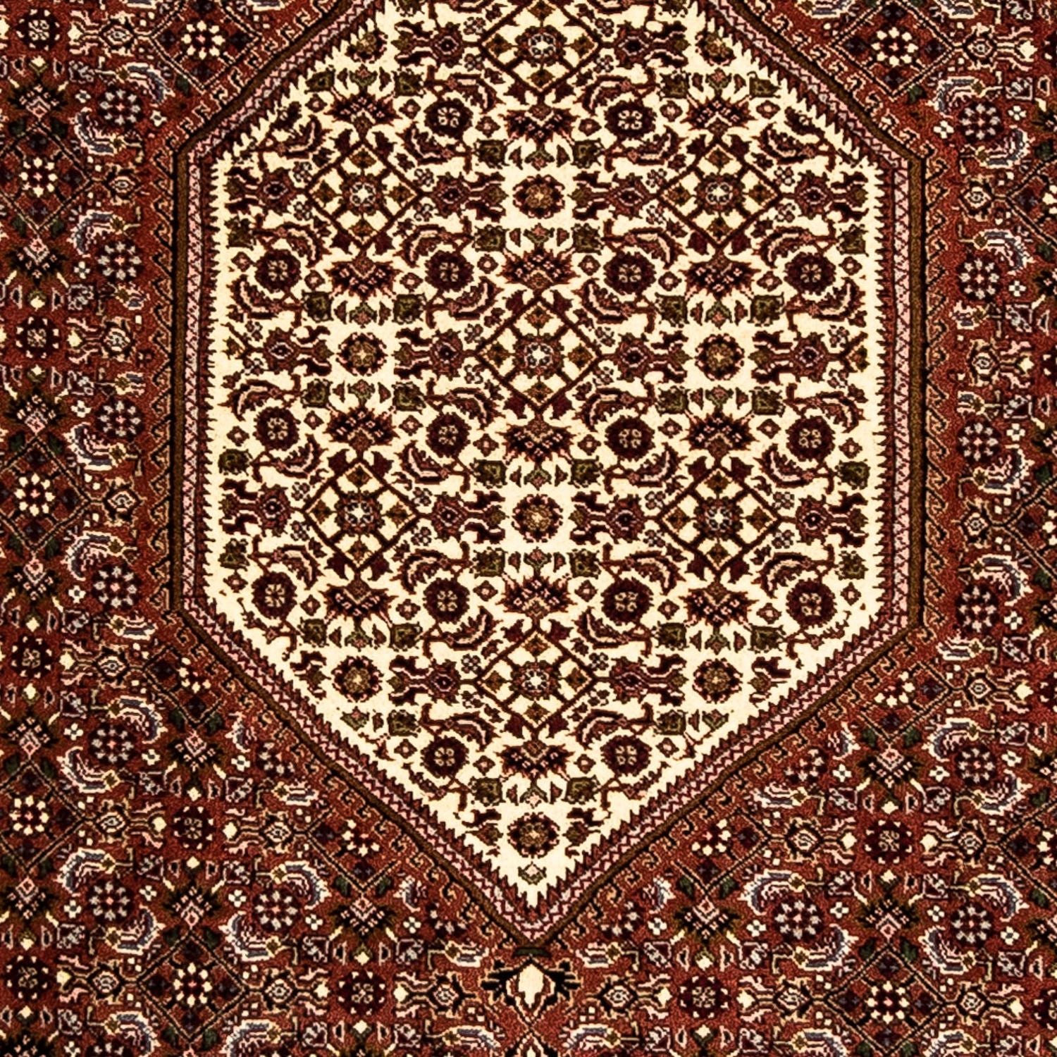 Alfombra de pasillo Alfombra persa - Bidjar - 273 x 87 cm - rojo oscuro