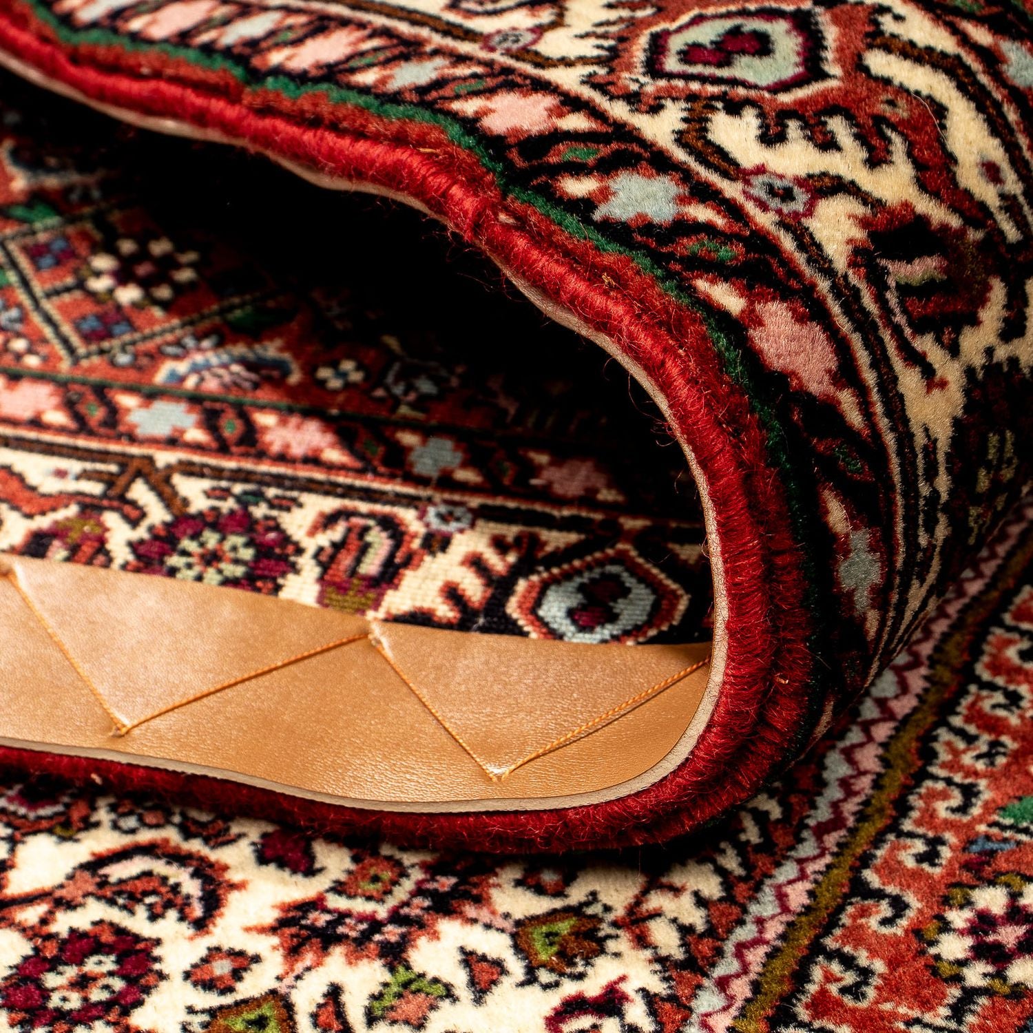 Alfombra de pasillo Alfombra persa - Bidjar - 273 x 87 cm - rojo oscuro