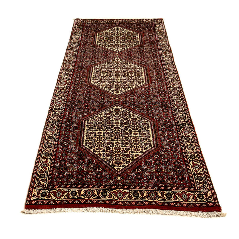 Alfombra de pasillo Alfombra persa - Bidjar - 273 x 87 cm - rojo oscuro