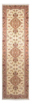 Alfombra de pasillo Alfombra Persa - Tabriz - Real - 310 x 88 cm - beige