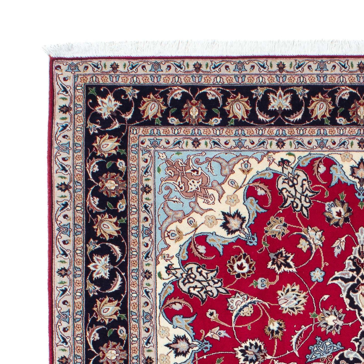 Alfombra Persa - Tabriz - Real - 200 x 153 cm - rojo oscuro
