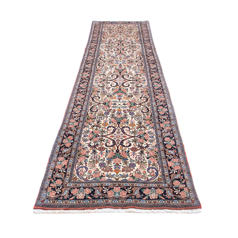 Alfombra de pasillo Alfombra persa - Bidjar - 400 x 91 cm - beige
