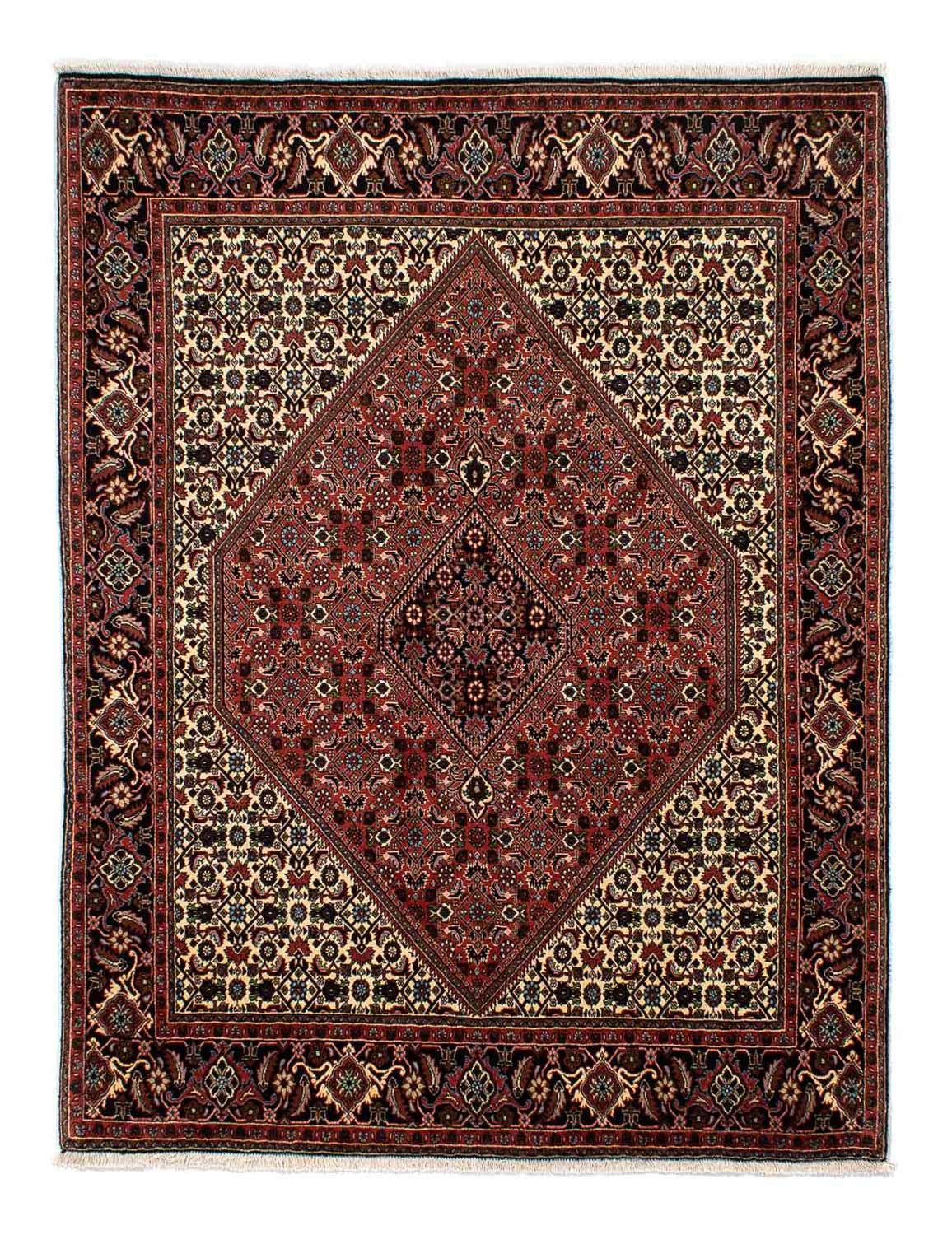 Alfombra persa - Bidjar - 244 x 171 cm - rojo oscuro