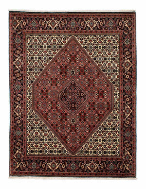 Alfombra persa - Bidjar - 244 x 171 cm - rojo oscuro