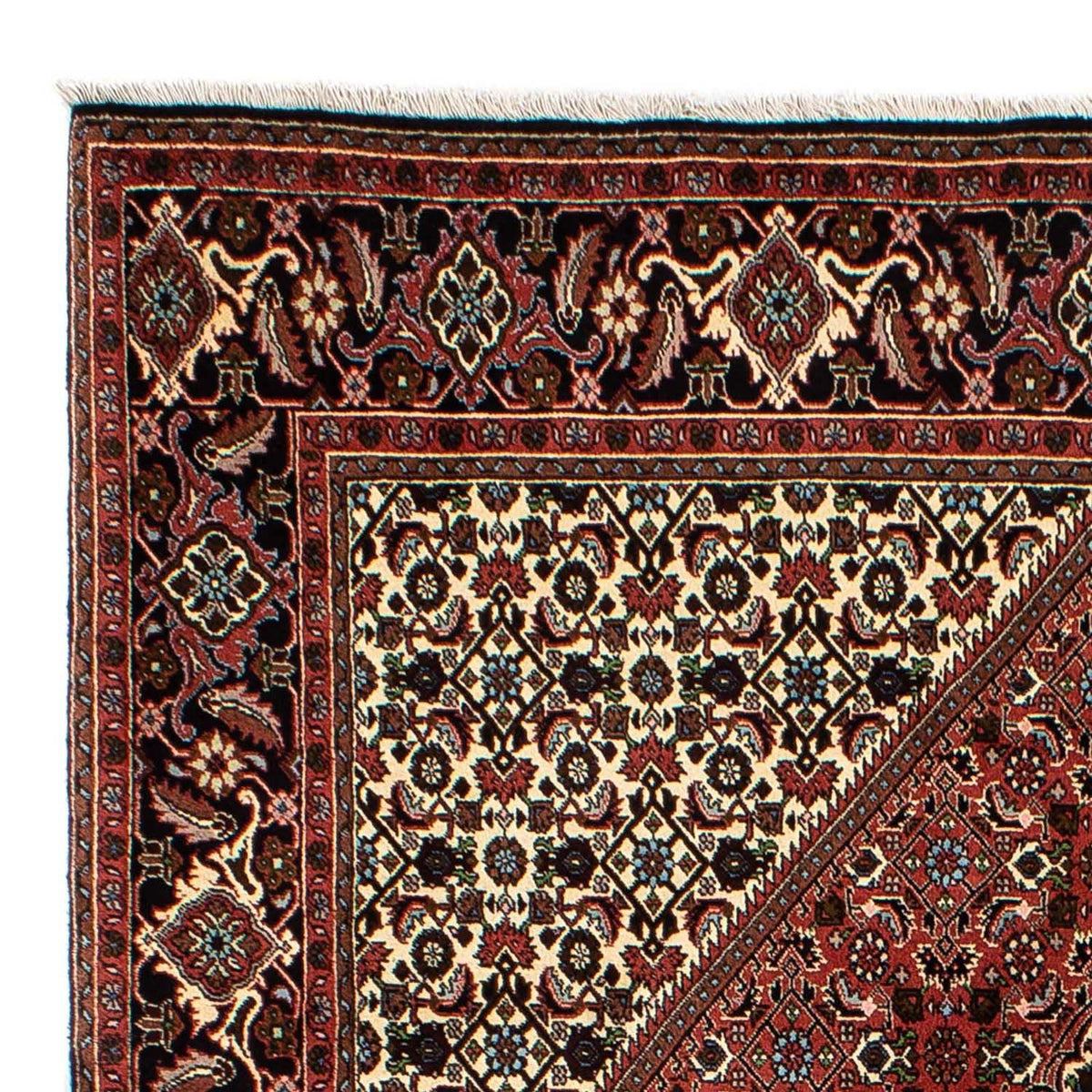 Alfombra persa - Bidjar - 244 x 171 cm - rojo oscuro