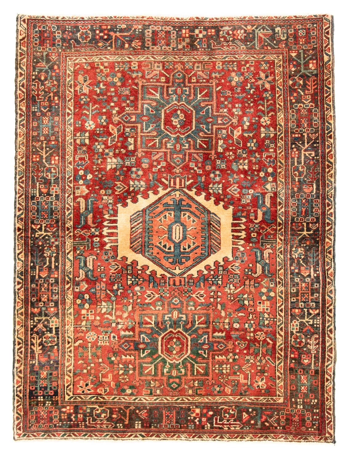 Alfombra persa - Nómada - 190 x 140 cm - rojo oscuro