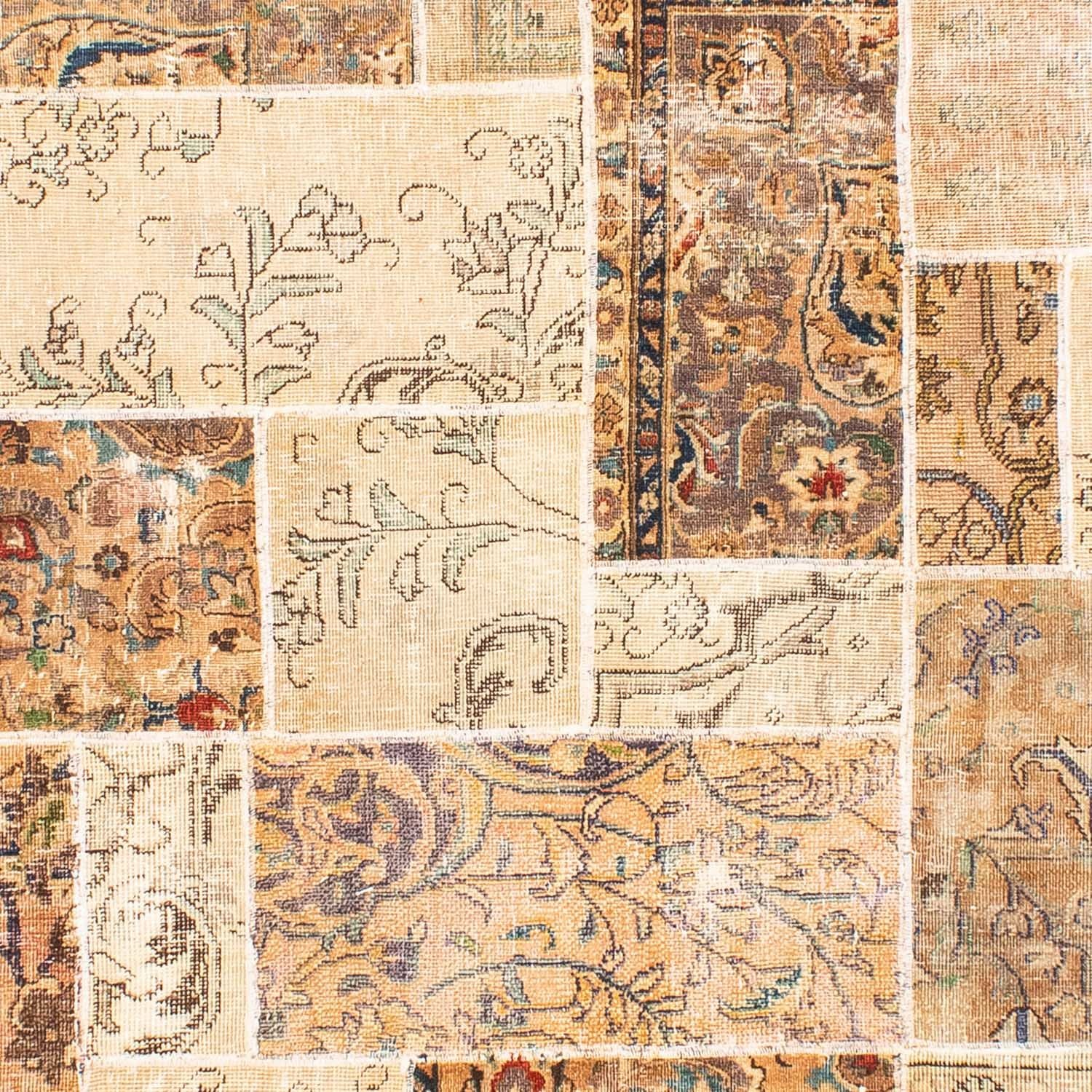 Alfombra de patchwork - 305 x 241 cm - multicolor