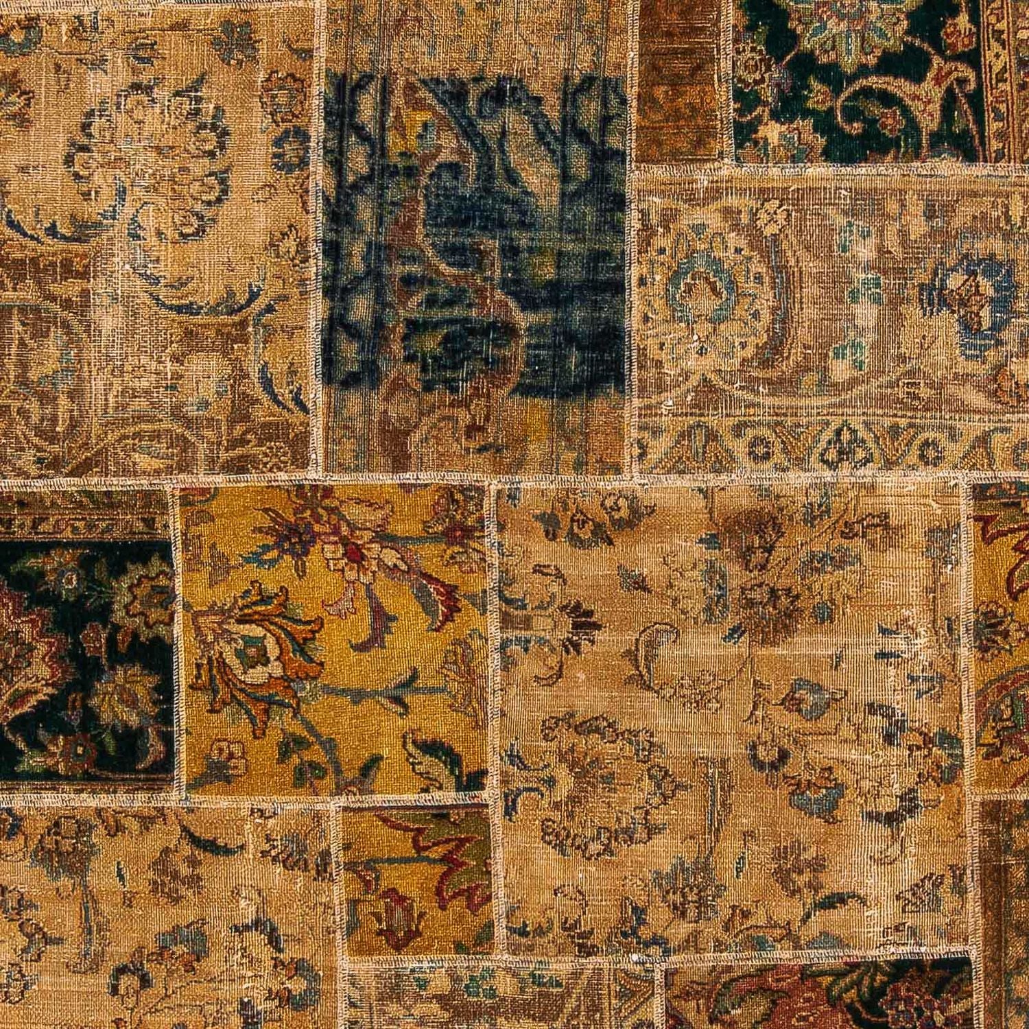 Alfombra de patchwork - 275 x 182 cm - multicolor