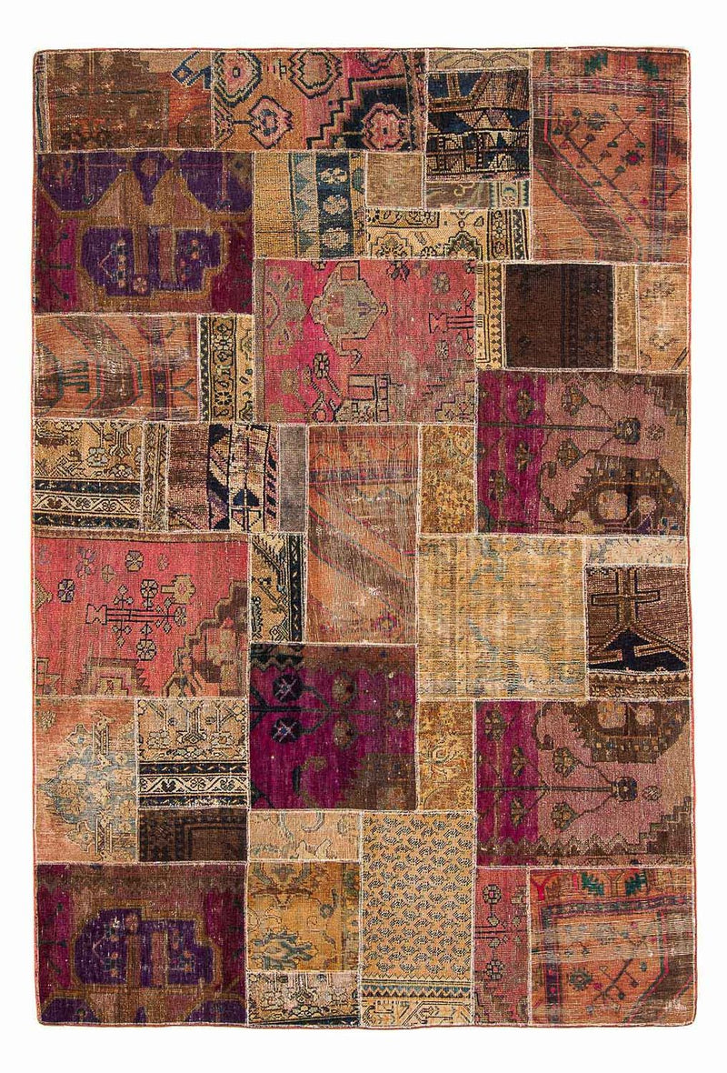 Alfombra de patchwork - 272 x 181 cm - multicolor