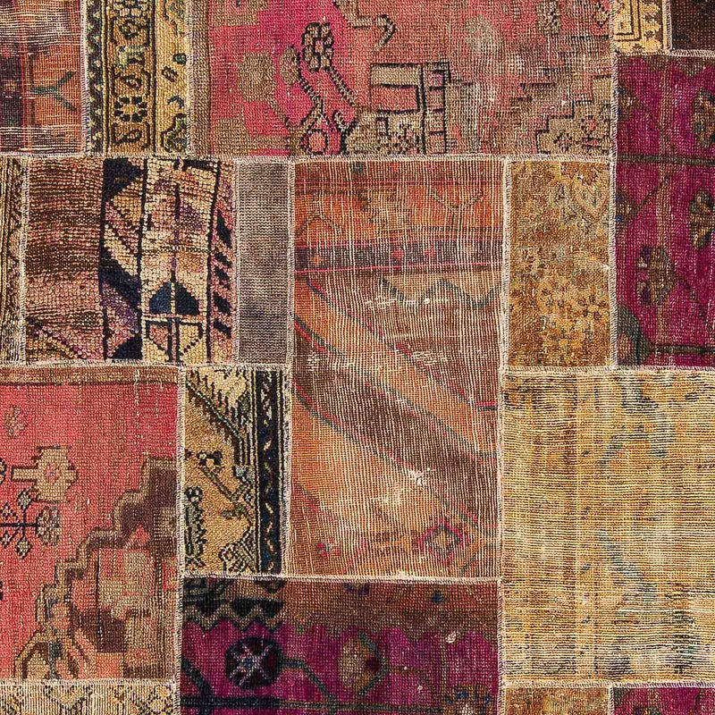 Alfombra de patchwork - 272 x 181 cm - multicolor