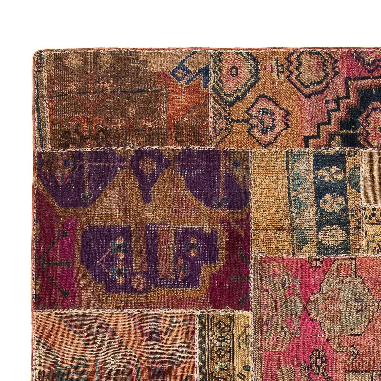 Alfombra de patchwork - 272 x 181 cm - multicolor