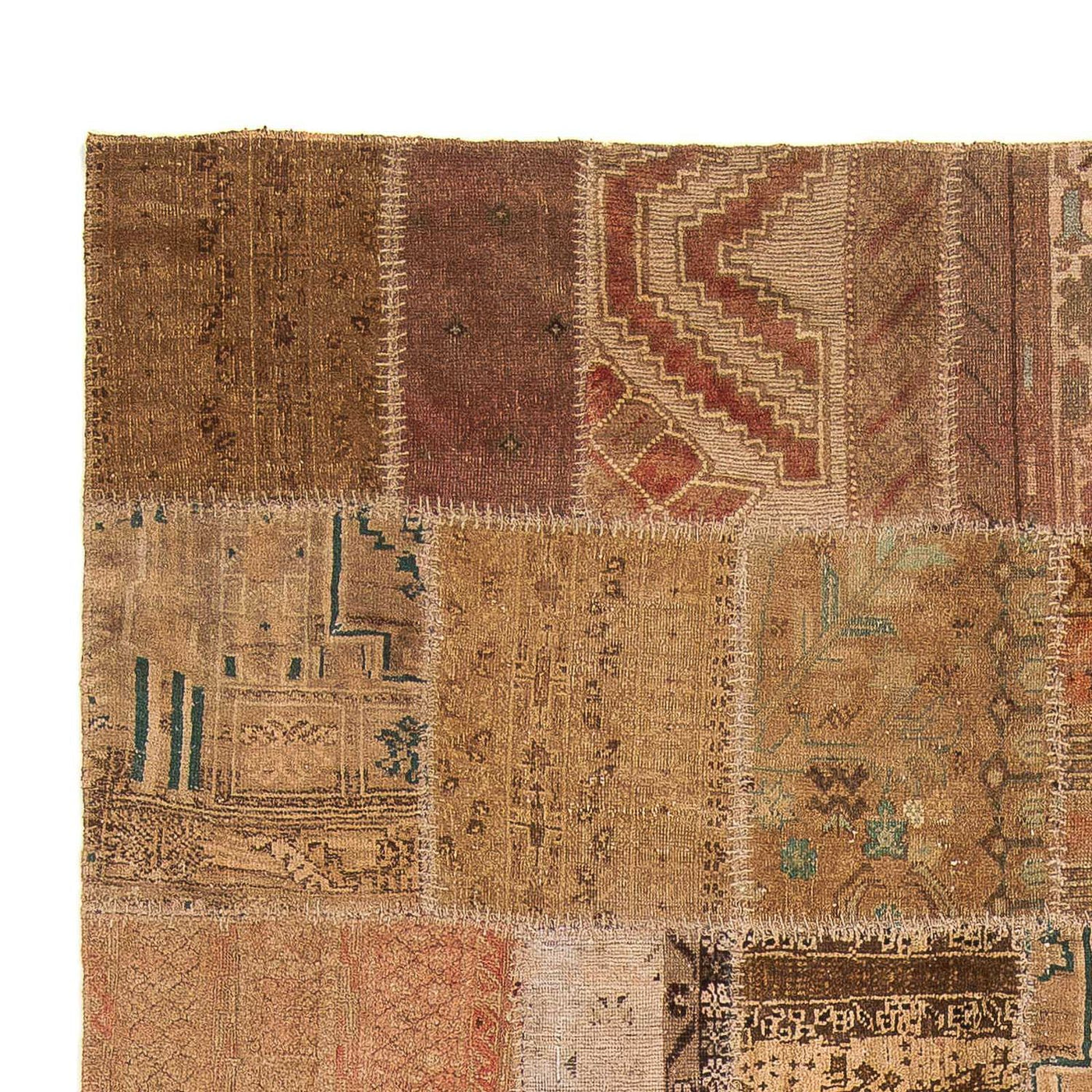 Alfombra de patchwork 256x172cm - Alfombra de lana