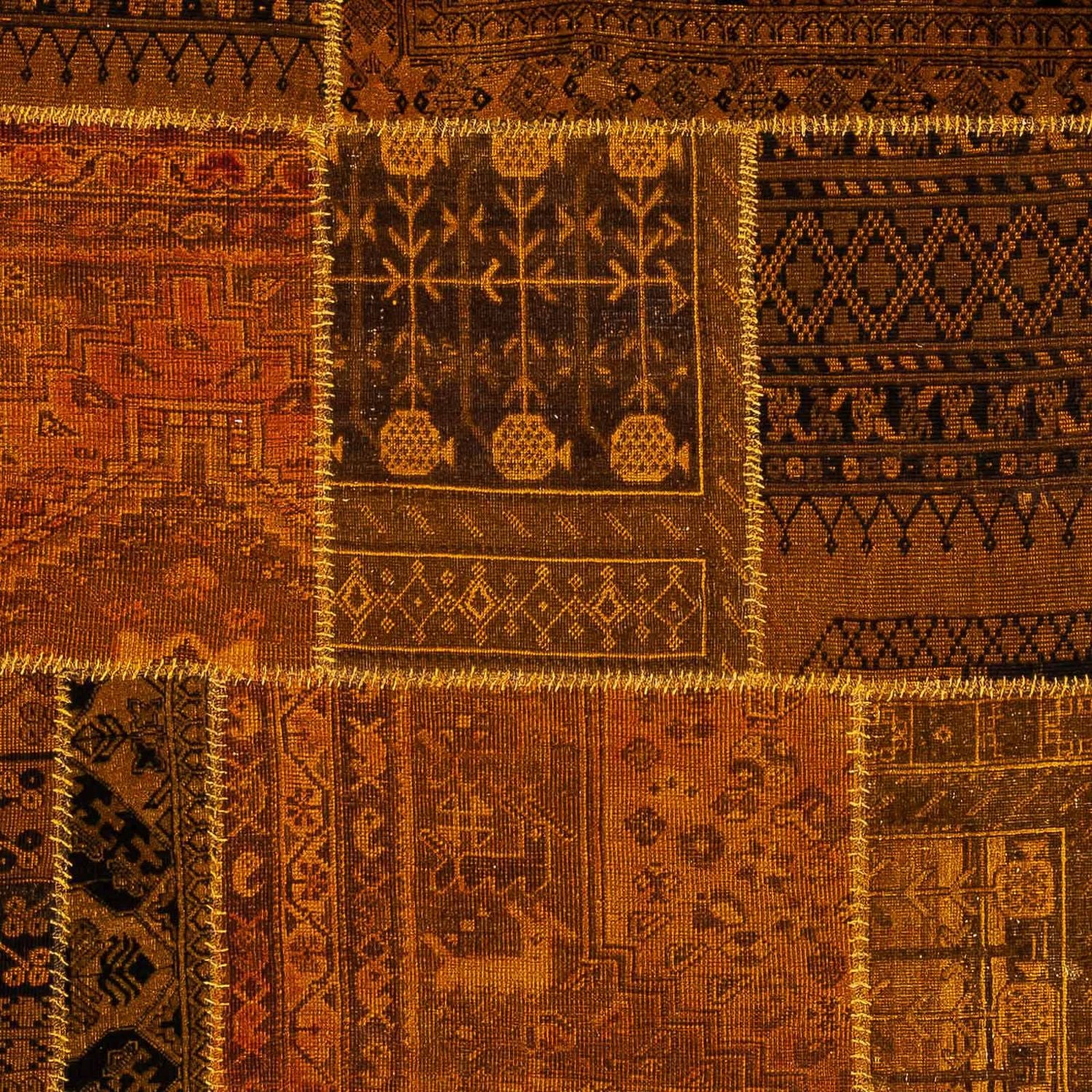 Alfombra de patchwork - 289 x 200 cm - multicolor