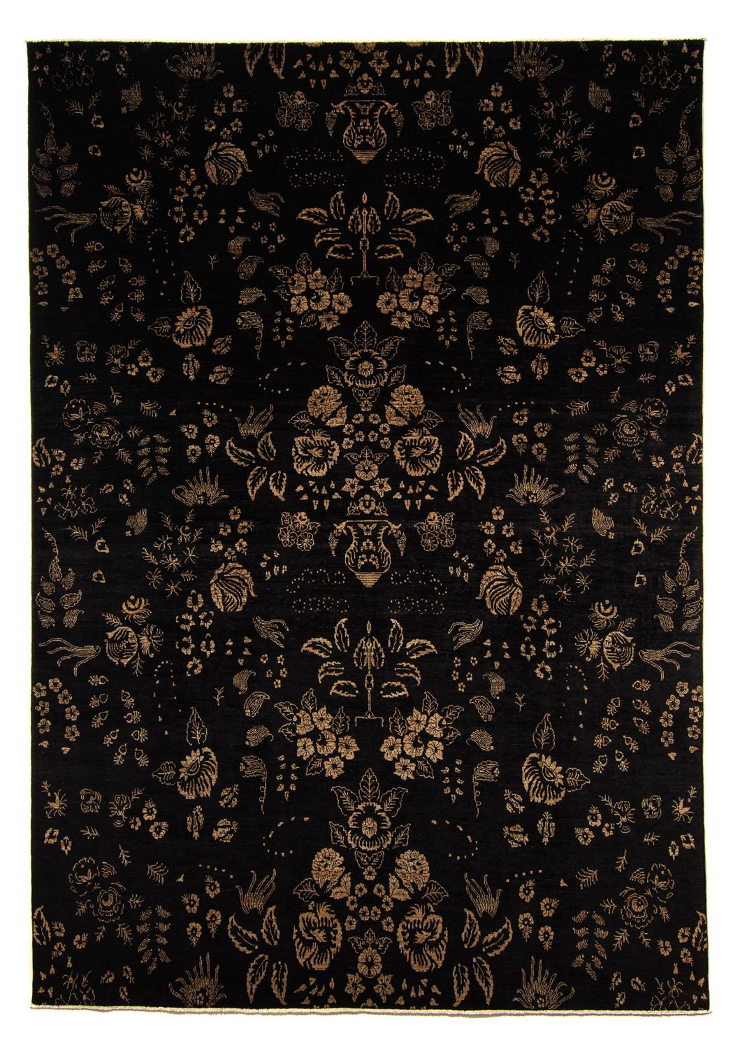 Alfombra oriental - 350 x 246 cm - azul oscuro