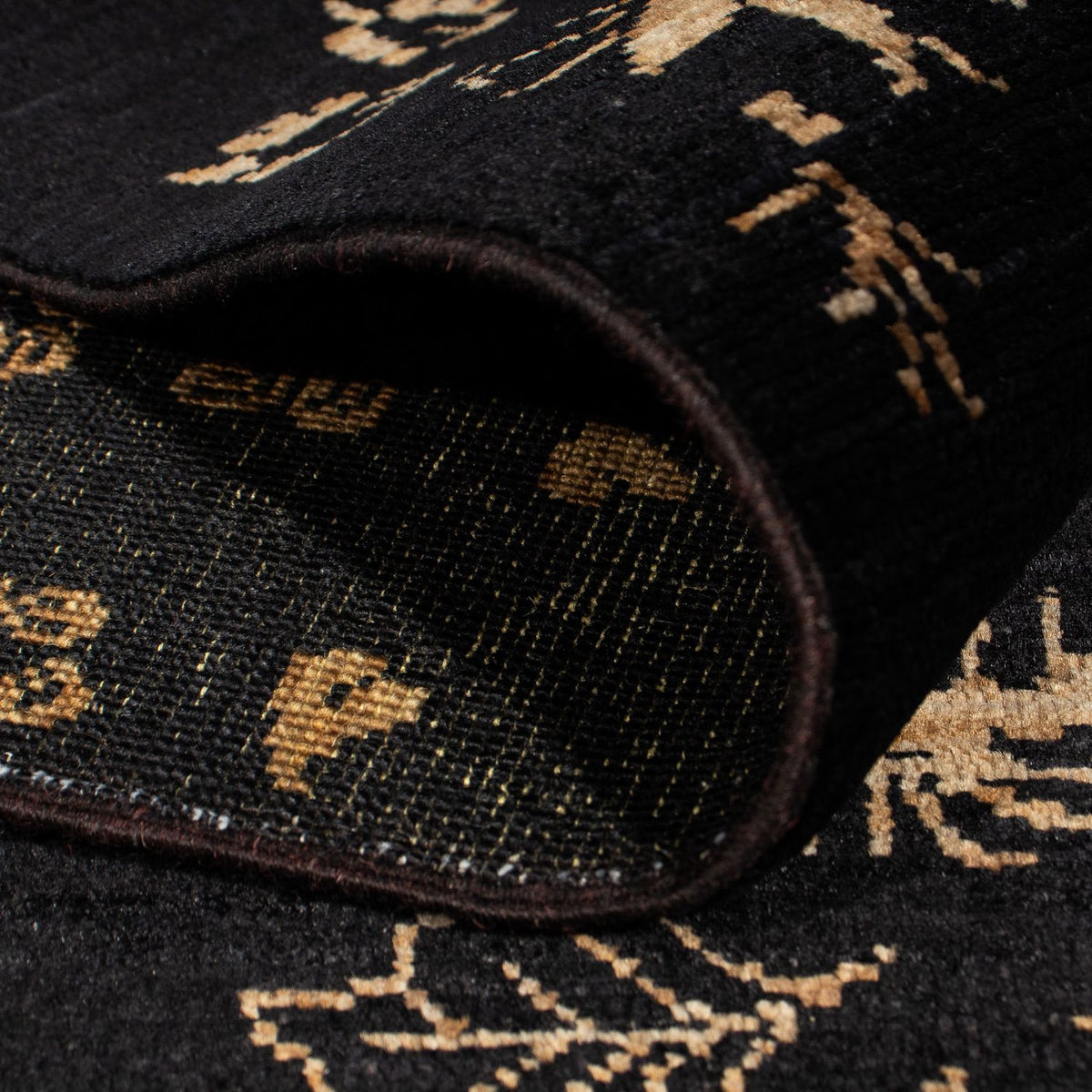 Alfombra oriental - 350 x 246 cm - azul oscuro