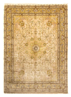 Alfombra de seda - Hereke seda - Prima - 375 x 277 cm - beige