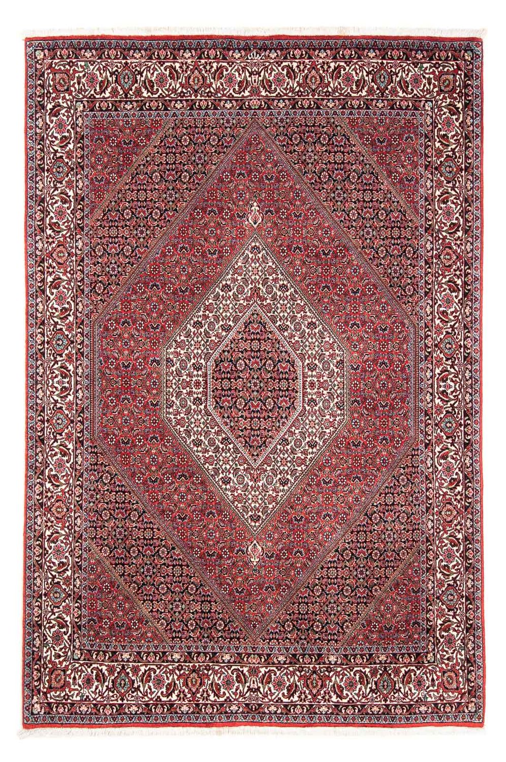 Alfombra persa - Bidjar - 241 x 172 cm - rojo oscuro