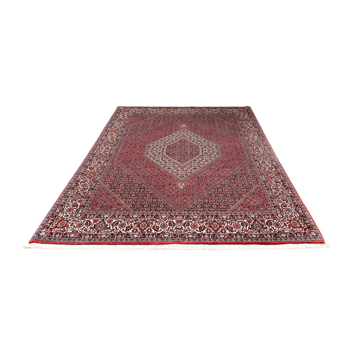 Alfombra persa - Bidjar - 241 x 172 cm - rojo oscuro