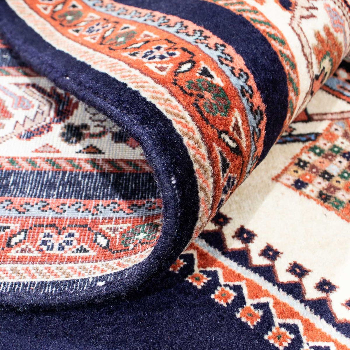 Alfombra persa - Bidjar - 238 x 175 cm - azul oscuro