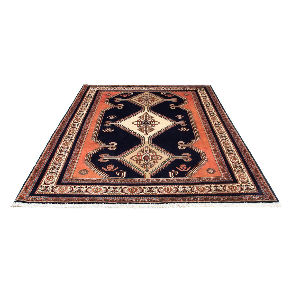 Alfombra persa - Bidjar - 238 x 175 cm - azul oscuro