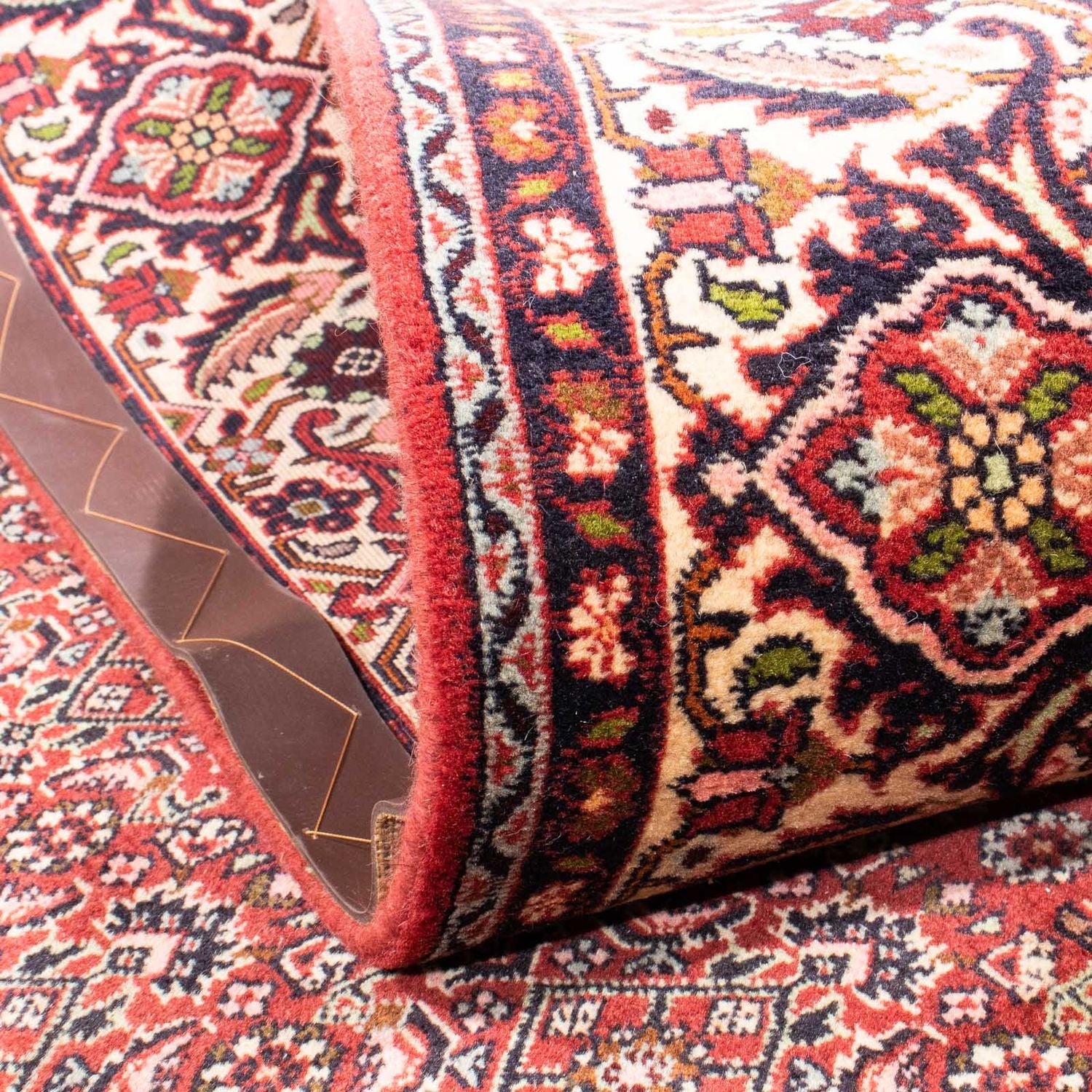 Alfombra persa - Bidjar - 298 x 200 cm - rojo oscuro