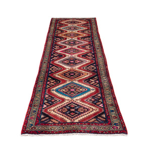 Alfombra de pasillo Alfombra persa - Nómada - 310 x 82 cm - rojo claro