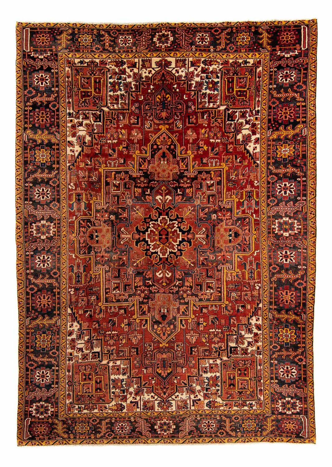 Alfombra persa - Nómada - 395 x 291 cm - rojo oscuro