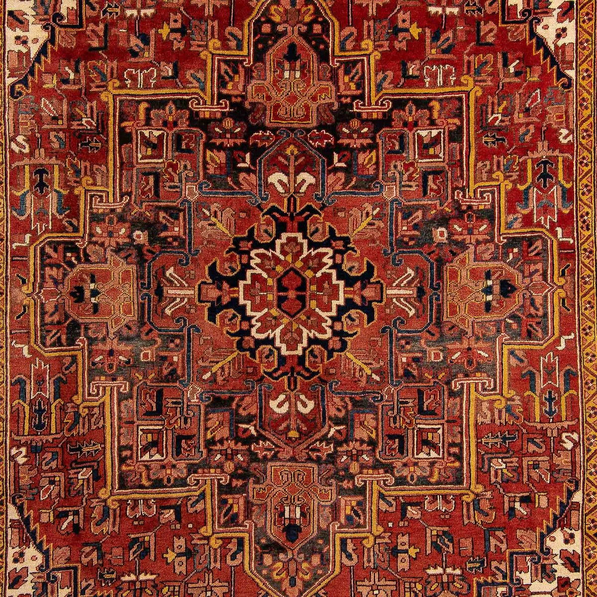 Alfombra persa - Nómada - 395 x 291 cm - rojo oscuro