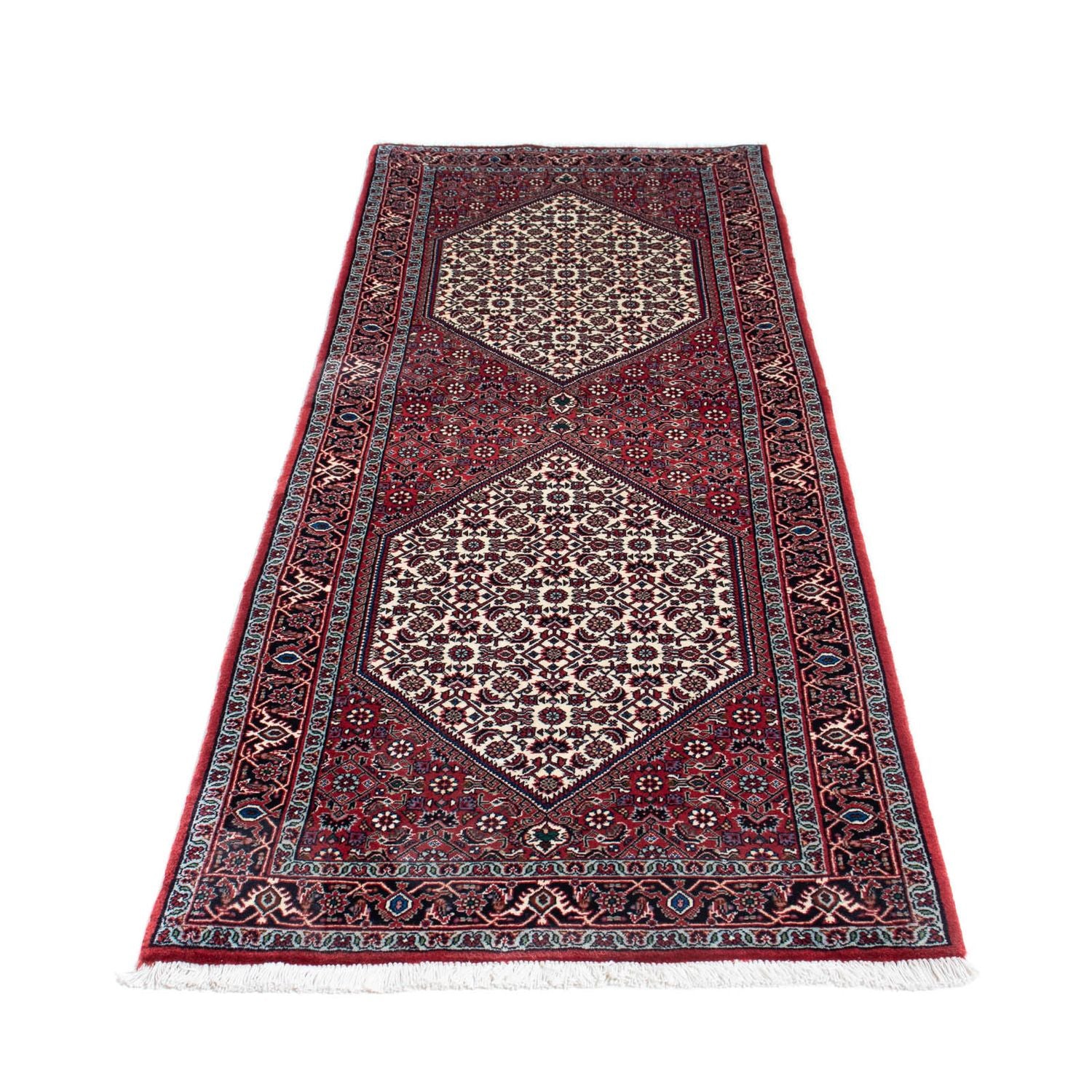 Alfombra de pasillo Alfombra persa - Bidjar - 208 x 73 cm - rojo