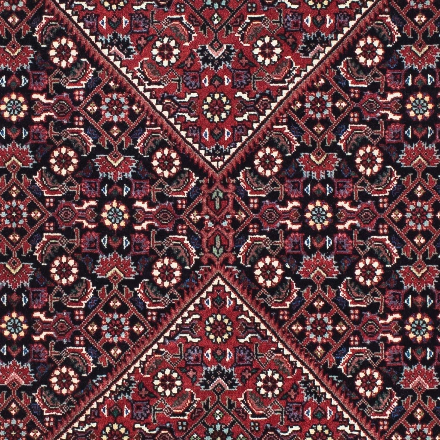 Alfombra de pasillo Alfombra persa - Bidjar - 200 x 76 cm - azul oscuro