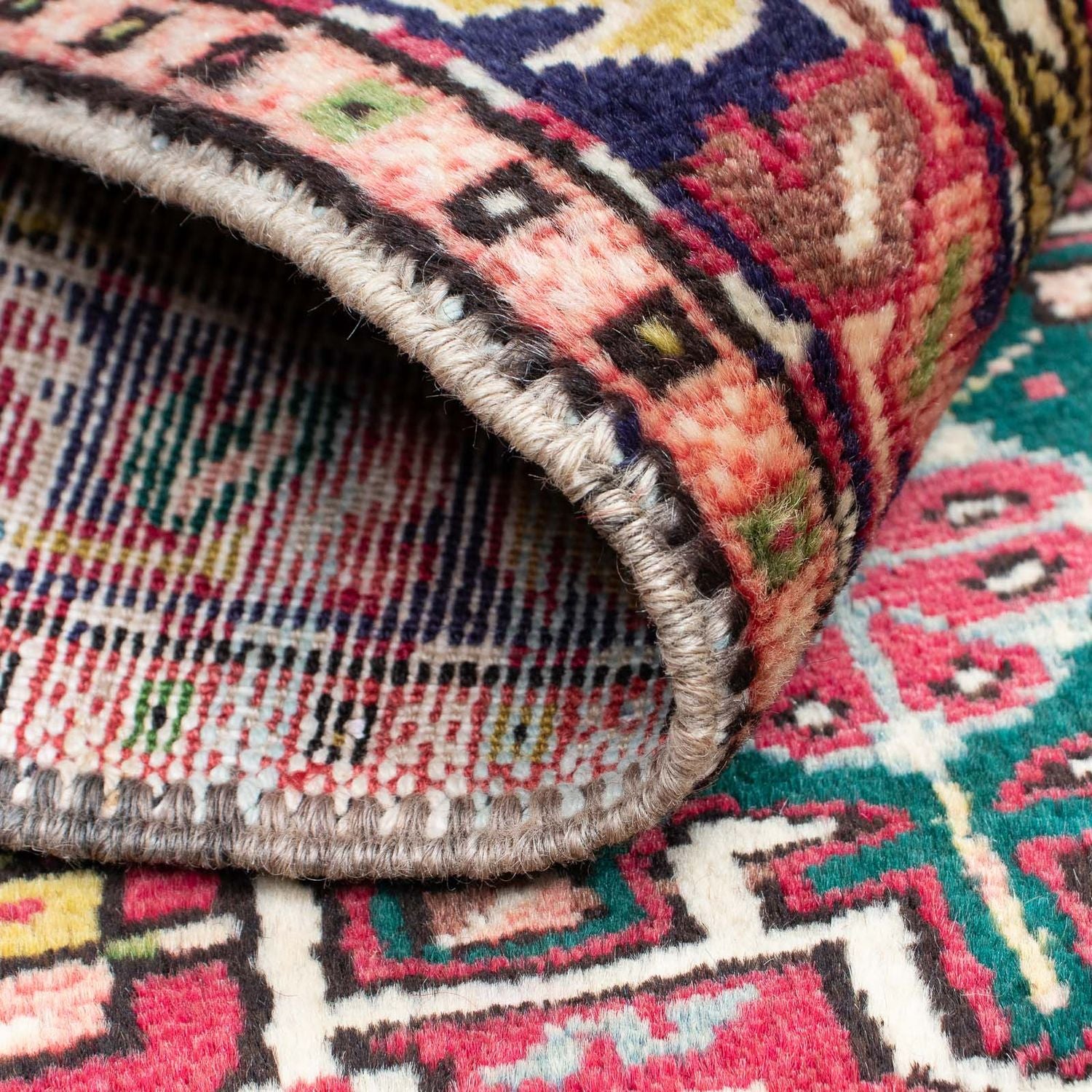 Alfombra persa - Nómada - 86 x 65 cm - multicolor
