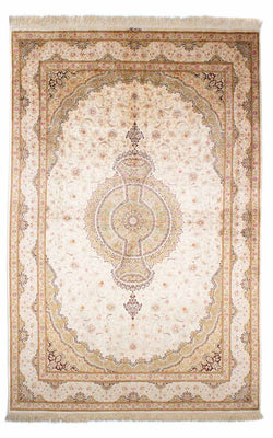 Alfombra persa - Ghom - 235 x 157 cm - beige