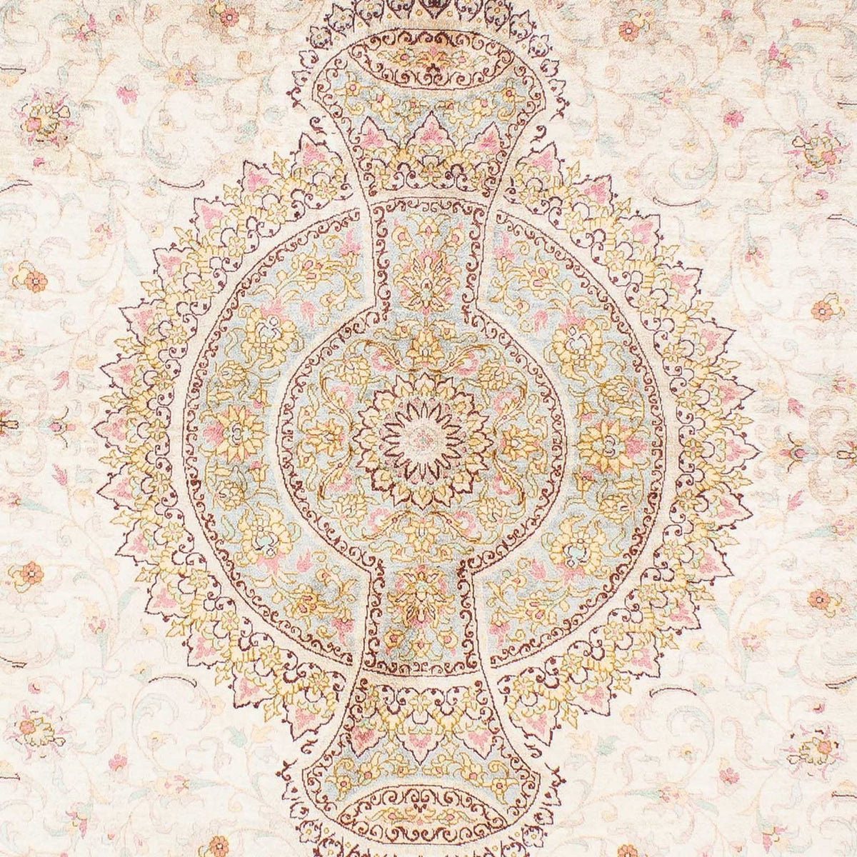 Alfombra persa - Ghom - 235 x 157 cm - beige